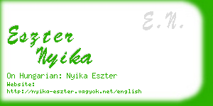 eszter nyika business card